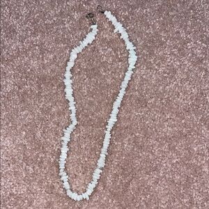 White Seashell Coastal Necklace